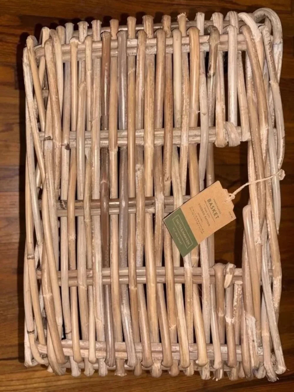 Smith &Hawkins Kooboo Ratan Storage Basket 21 x 18.5 x 12 Inch